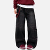 Relaxed Utility Denim with Red Stitching
