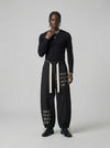 Script Print Baggy Wide-Leg