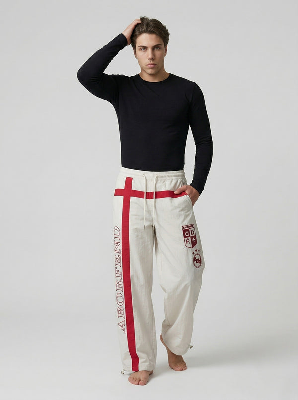 Cross Graphic Wide-Leg alternatif görünüm