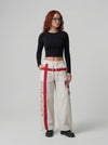 Cross Graphic Wide-Leg
