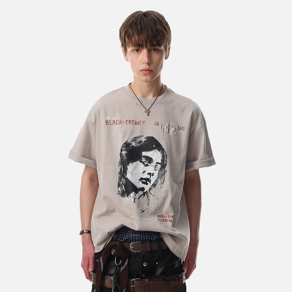 Statement Artwork Boxy-Fit T-Shirt alternatif görünüm