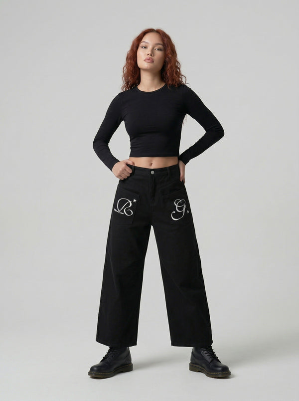 Cargo Wide-Leg Cropped alternatif görünüm