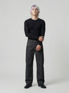 Charcoal Bell-Leg Denim