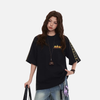 Baskılı Oversize Tişört, yakın çekim — Navra Wear