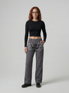Dark Grey Flare Trousers