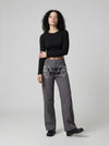 Dark Grey Flare Trousers