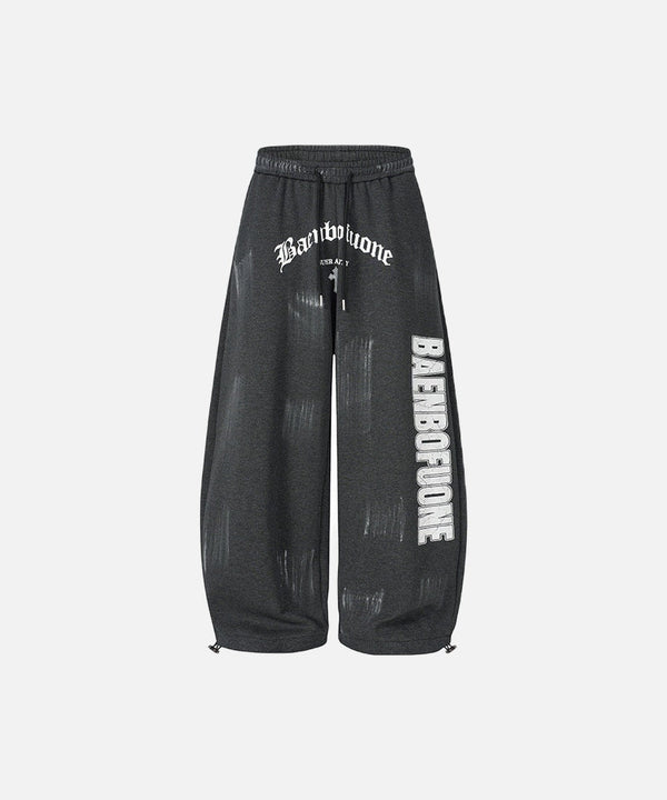 Wide Leg Grafiti Baskılı Jogger alternatif görünüm