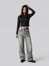 Faded Bell-Leg Denim — Denim