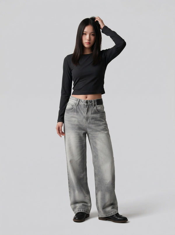 Faded Bell-Leg Denim — Denim alternatif görünüm