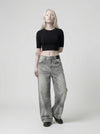 Faded Bell-Leg Denim — Denim