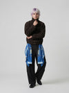 Draped Graphic Street Pants