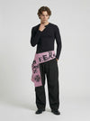 Sash Contrast Wide-Leg