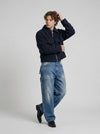 Faded Blue Bell-Leg Denim