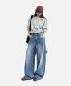 Faded Blue Bell-Leg Denim