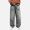 Faded Grey Bell Leg Denim