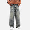 Faded Grey Bell Leg Denim