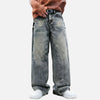 Faded Grey Bell Leg Denim