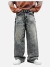Yıkanmış İspanyol Paça Jean Pantolon, stil görünüm — Navra Wear