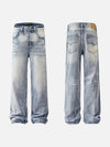 Yıkanmış İspanyol Paça Jean Pantolon, detay görünüm — Navra Wear
