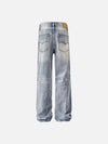 Yıkanmış İspanyol Paça Jean Pantolon, yan görünüm — Navra Wear