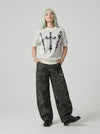 Dark Skull Graphic Crewneck Top