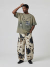 Gradient Oversized Puppy Visual T-Shirt