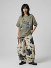 Gradient Oversized Puppy Visual T-Shirt