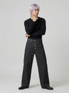 High-Waisted Bell-Leg Denim