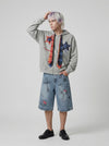 Open Sky Graphic Vintage Shorts
