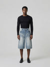 Ice Wash Wide Culotte Shorts