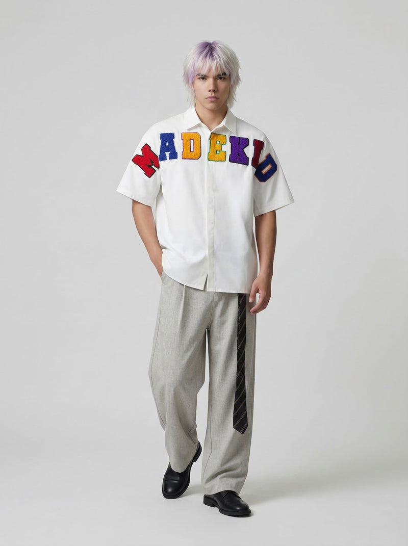 MADEKID Stitch-Craft Short-Sleeved Shirt