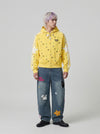 Polka Dot Full-Zip Sweatshirt Jacket