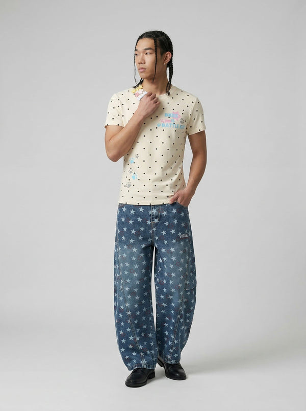 Polka Dot Visual T-Shirt alternatif görünüm