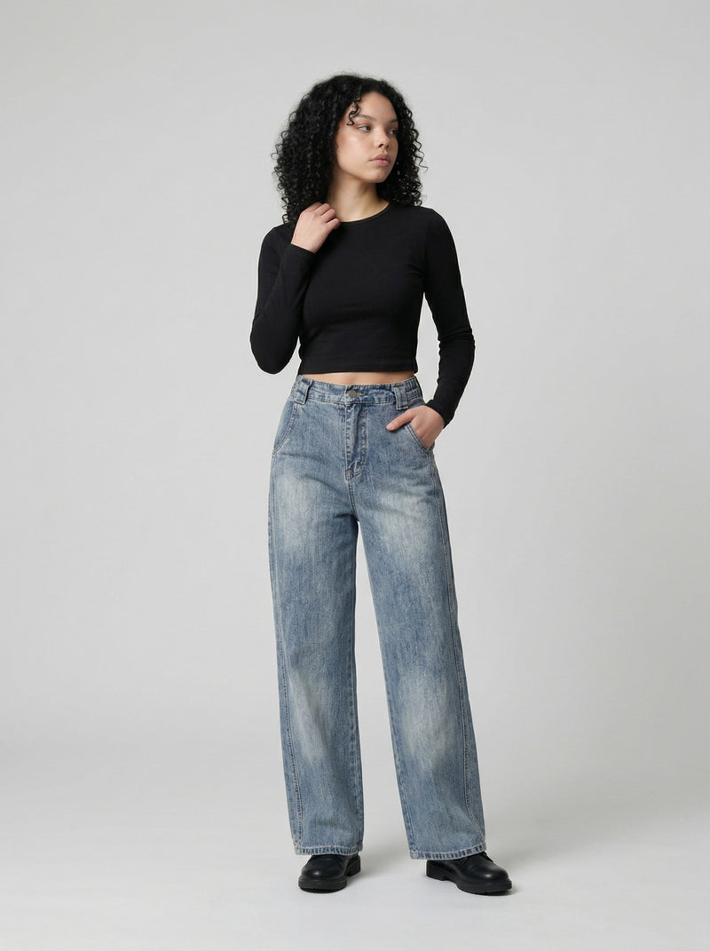 Relaxed Bell-Leg Denim
