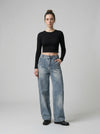 Relaxed Bell-Leg Denim
