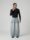 Classic High-Waisted Bell-Leg Denim