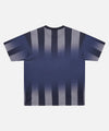 Revival Line-Pattern Boxy-Fit T-Shirt