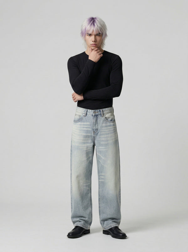 Classic Bell-Leg Denim - Light Blue Wash alternatif görünüm