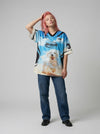 Sky Blue Pup-Print Visual Tee