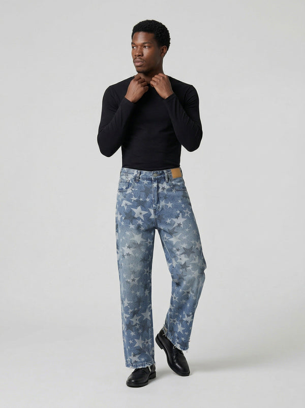 Stellar-Studded Bell-Leg Denim alternatif görünüm