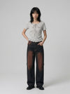 Peplum Ruffled Starry T-Shirt
