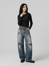Tiger Faded Bell-Leg Denim