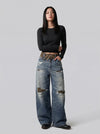 Tiger Faded Bell-Leg Denim