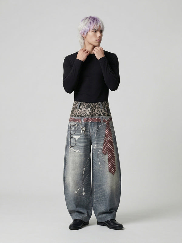 Trompe L'Oeil High-Rise Trousers alternatif görünüm