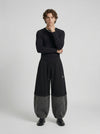 Wide Leg Color Block Pantolon, detay görünüm — Navra Wear