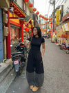Two-Tone Balloon Wide-Leg