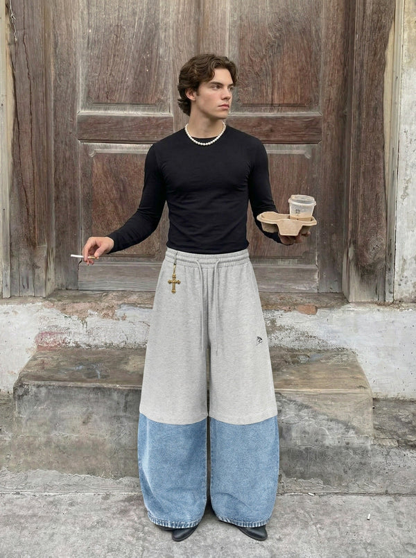 Two-Tone Balloon Wide-Leg alternatif görünüm