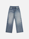 DAXUEN Wide-leg loose-fit jeans in light blue denim