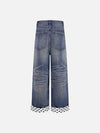 Vintage Yıkanmış İspanyol Paça Jean Pantolon, detay görünüm — Navra Wear