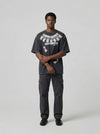 Acid-Rinsed Designed Relaxed-Cut T-Shirt